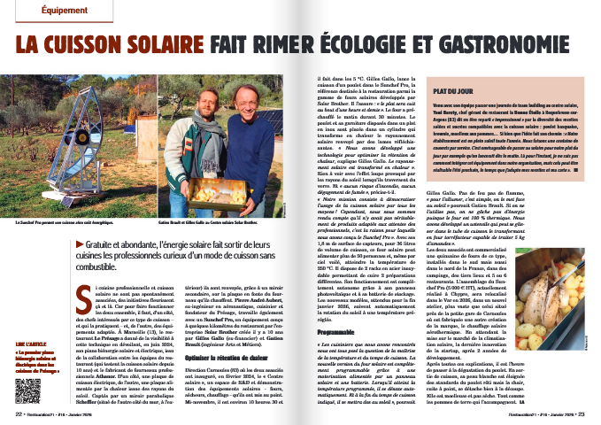 La cuisson solaire fait rimer écologie et gastronomie
