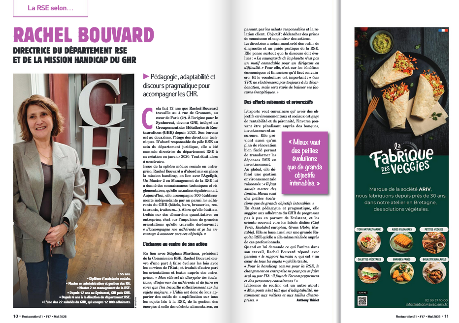 La RSE selon… Rachel Bouvard, Directrice du département RSE et de la  Mission Handicap du GHR